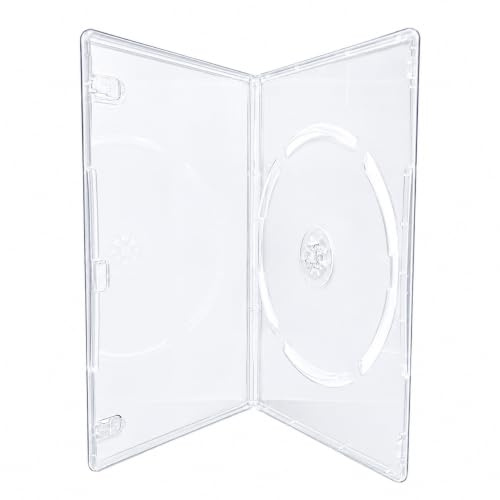 Dragon Trading® - Custodia singola trasparente sottile da 7 mm, per DVD/CD/BLU RAY, 25 pezzi