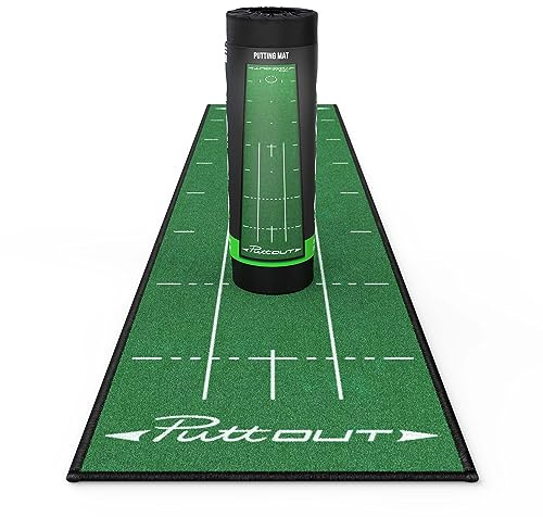 PuttOUT Pro - Alfombrilla de golf, Unisex, PUT/MAT/GRN, verde, 240 x 50 cm