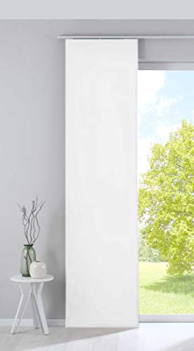 Gardinenbox 203571 Milano Rideau occultant, Coulissant, en Velours, Opaque, Noir, avec tringles et Barres de lestage, Blanc, (H x l) 245 x 60 cm