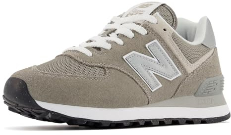 New Balance Women's 574 Core Sneaker, Grey/NB White, 7 B