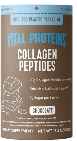 Vital Proteins Collagen Peptides Powder - Chocolate Powder for Hair, Nail, Skin, Bone & Joint Health, 13.5oz