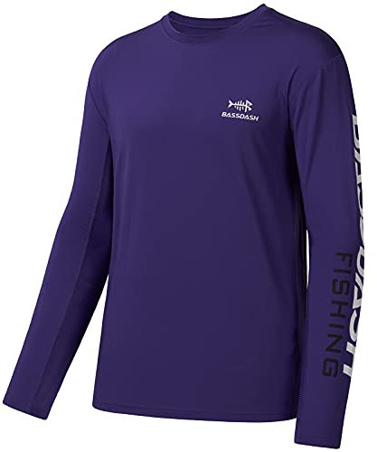 Bassdash Angeln T-Shirt Fishing Langarm Wasser UPF 50+ Shirt Rashguard Angelbekleidung UV Sonnenschutz