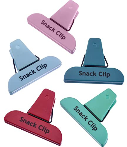 Westmark 52172270 Clip per sacchetti snack in plastica, freschi, colori assortiti, confezione da 5