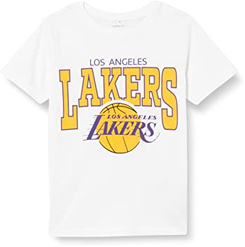 NAME IT Jungen Nkmmads NBA Top Box Noos OUS T-Shirt, Bright White, 134-140 EU