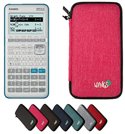 Casio Graph 35+E II inkl. WYNGS Schutztasche Pink - Grafikrechner - Basic Set