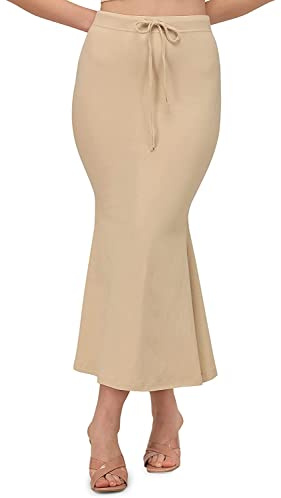 ALYNE Women's Saree Shapewear Petticoat, Blended Saree Shapewear Beige L