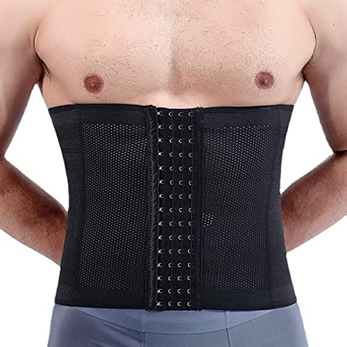 Ceinture amincissante respirante pour homme - Pour entraînement amincissant - Pour entraînement de la taille - En maille - Pour la gym, Blackone, XXXL