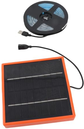 Alomejor Solar Plant Grow Light, Growing Led Greenhouse Lamp with Solar Panel for Indoor Seedings