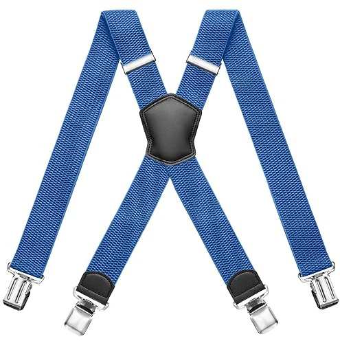 Sencillo Hosenträger Herren Breit mit Starken Clips X-Form