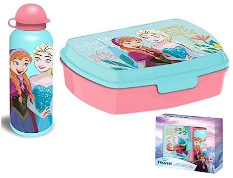 Blister Sandwichera + Cantimplora aluminio Frozen Disney 500ml