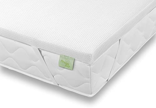 DREAMSTAR Easy Dream Topper | Protector de colchón extra rígido con núcleo de espuma fría, con dureza 4 (H4), 100-120 kg, certificado Öko-Tex, 5 cm de alto, 160 x 200 cm