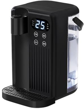 Dispensador de agua caliente instantáneo, calentador de agua multifuncional, pequeño dispensador de agua potable de sobremesa de 3 segundos de calentamiento rápido para el hogar,Black