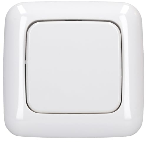 Busch-Jaeger Wechselschalter Set: 2000/6 US Wechselschalter + 2506-214 Wippe + 2511-214 1-fach Rahmen Alpinweiß Reflex SI