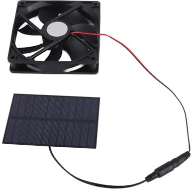 Solarventilator Wasserdichter Solar Panel Lüfter Kit, Tragbarer Außenventilator mit Wandmontage für Terrasse Balkon, Belüftungslösung, Energieeffizient, Solarbetriebenes Gerät