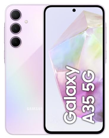 Samsung Galaxy A35 5G, Factory Unlocked Android Smartphone, 128GB, 6GB RAM, 2 day battery life, 50MP Camera, Awesome Lilac, (UK Version) (Renewed)