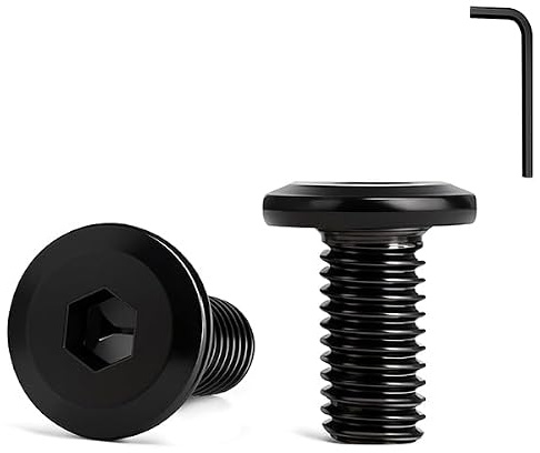 50 Stück M6x16 Schrauben, Flachkopf-Inbusschrauben | Schwarz oxidiert, Vollgewinde, Hochfester Kohlenstoffstahl, inkl. Inbusschlüssel