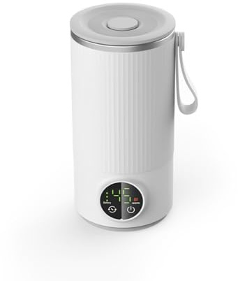 Bollitore Elettrico, 400ML 55°C 6000mAh, Bollitore Acqua Calda, Coperchio Rimovibile per Una Facile Pulizia, Acqua Calda Ricaricabile Tramite USB, Compatto e Portatile, Bollitore