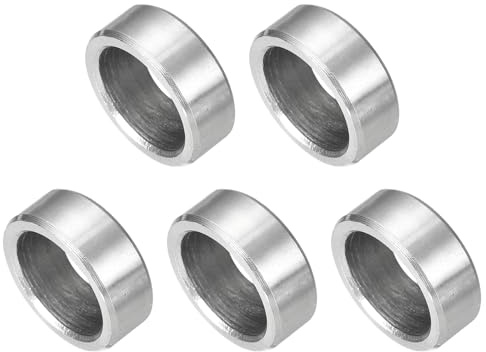 QUARKZMAN Entretoises en Acier Inox 304, 12mm ID x 16mm OD x 6mm L 5 Pcs | Entretoise de Vis à Douille Ronde, Acier Inoxydable 304, Non Filetée Rondelle, pour 1/2 ou M12 Vis Boulons Écrous