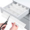 20 divisori per cassetti, divisori per cassetti regolabili in plastica 32 x 7 cm, organizer per cassetti bianco, adatto per camera da letto, biancheria intima, calzini
