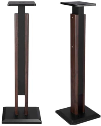 SFKLYU Soportes Altavoces con Vetas Madera Soportes para Altavoces Suelo Home Cinema Altavoces HiFi Sobremesa y Satélite Soportes para Monitores Afinación Opcional con Relleno Arena,A2,85CM