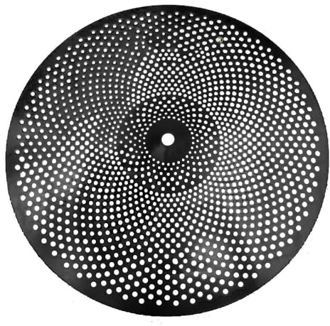 Cymbal Set 14 Low Volume Becken Silent Silber Golden Schwarz Bunt Für Schlagzeuger Und Anfänger(Black)