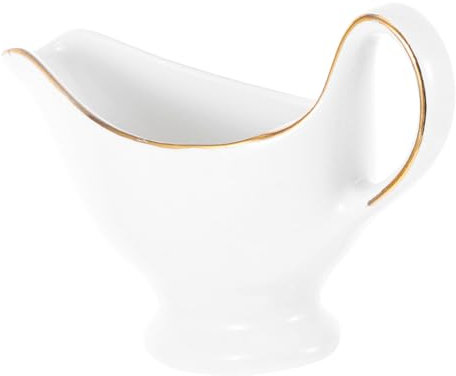 HOLIDYOYO Gravy Boat Cerámico Multifuncional Dispensador Salsa Para Cocina Almacenaje Condimentos Comida Occidental