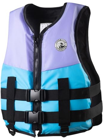 POIUIYQA Schwimmweste Erwachsene, Rettungsweste für Erwachsene & Kinder, Auftriebsweste Schwimmhilfe Verstellbare für Sup, Kajakfahren, Surfen, Wassersport