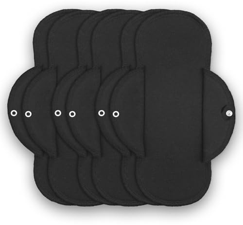 FERRYS - 1601N - Pack 6 Unidades Salvaslips MAXI de Algodón - 100% Ecológicos - Color Negro