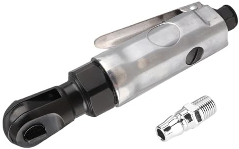 Clé à cliquet pneumatique à tige droite, mini cliquet pneumatique, connecteur fileté de 1/4 pouce, compacte, légère et durable pour la réparation automobile, l'entretien ménager (Tête carrée 1/4)