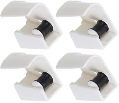Anneome 4 Soportes Autoadhesivos para Trapeador y Escoba, Organizador Antideslizante de Pared en Color Claro, Colgador Ajustable para Mangos de 19-28 Mm, Adecuado para Cocina, Baño