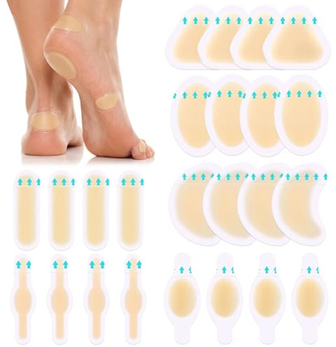 24 Pezzi Patch Anti Attrito Trasparenti Per Piedi, Cerotti Per Vesciche Per Tallone Dita E Avampiede, Protezioni Adesive Invisibili Per Scarpe Strette E Stivali, Per Camminare Correre E Attivita