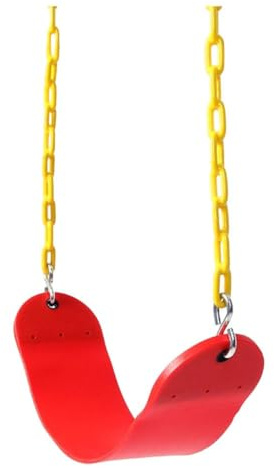 Yunmeryker Outdoor Schaukel Sitz Eva Material Schaukelsitz Kinder Erwachsene mit Metallkette Zubehör Widerstandsfähig für Spielplatz Garten Erholungsbereich