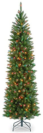 National Tree Company 7ft Pre-Lit Kingswood Fir Slim Christmas Tree