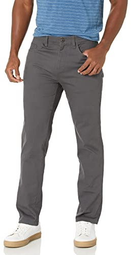 Goodthreads Men's 5-Pocket Chino Pant Pants, Grey, 40W x 28L