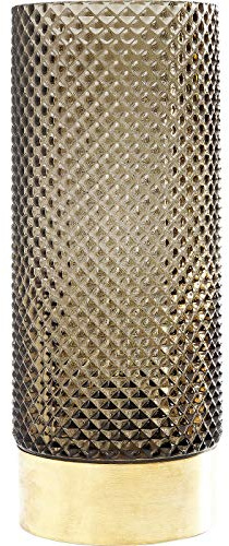 Kare Design Barfly Vase, Dunkelgrün, Glas, Deko Vase für Trockenblumen, Unikat, Tischdekoration, 25cm (H)