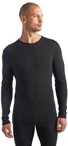 Icebreaker herr 175 vardagsväder baslager termisk långärmad t-shirt med rund hals