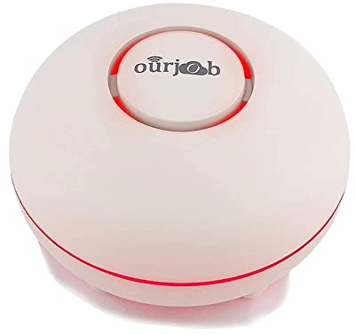 Detecteur de Fuite d'eau-Ourjob Détecteur Inondation Alarme Eau Détecteurs d'eau sans Fil avec Alarme sonore et Lumineuse - Blanc