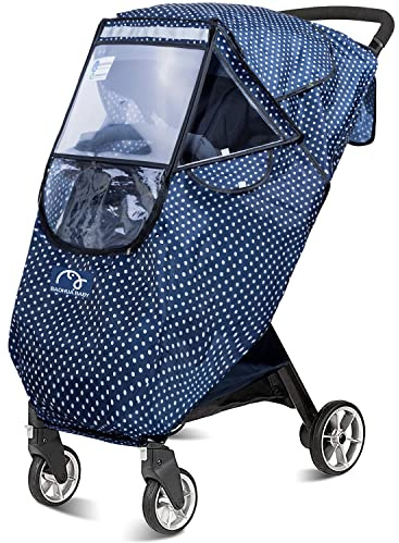 Stroller Rain Cover,Stroller Cover for Winter,Universal Stroller Accessory,Waterproof, Windproof, Ventilation, Sun Protection, Protect from Rain Wind Snow,Cold,Baby Travel Weather Shield