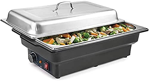Lacor 69336 Chafing Dish elettrico, 900 W, 8'50 litri, acciaio inox