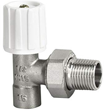 Löten Löt-Fitting Ventil Heizkörper (Zulauf Ventil ECK 15 x 1/2)