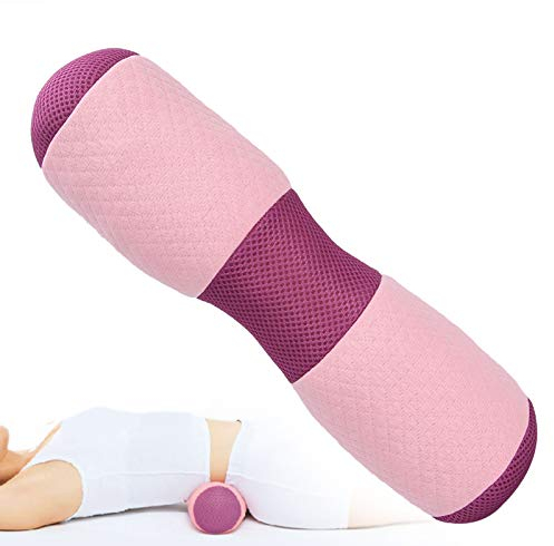Yoga-Kissen Yoga Bolster Rolle-Taillen-Kissen Lendenwirbel Becken Korrektur Korrektur Kissen Memory Foam Block Yogakissen rund für Restoratives Yoga Übungen