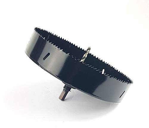 Lochsäge Ø210mm Bohrtiefe 40mm HSS-Bi-Metall Dosenbohrer Bohrkrone Lochkreissäge mit Sechskant Adapter BOHRFUX