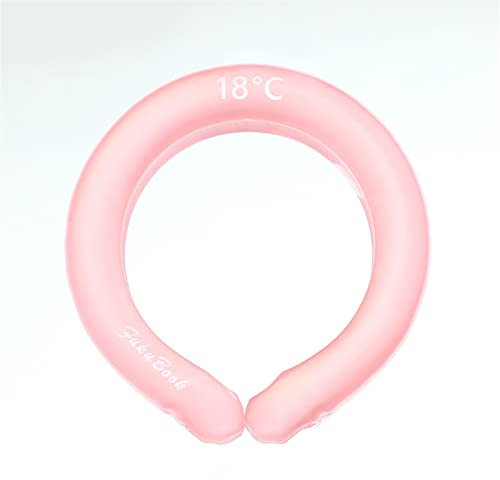 YCHXI Summer Neck Cooling Tube Hands Free Cold Gel Ice Pack Reusable Neck Cooler Wearable Cooling Neck Ring Relief For Hot Flashes And Fever (Color : B)