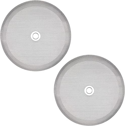 KLK 2 Pack French Press Coffee Filter Mesh - 4 Inch/10cm Stainless Steel Reusable Mesh Filters for 8 Cup/34 OZ/1000 ml Coffee Tea Makers