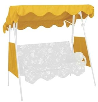 Angerer Freizeitmöbel GmbH Hollywoodschaukel Sonnendach - passend für viele 2-Sitzer Hollywoodschaukeln - Schaukeldach Made in Germany (Swingtex gelb, 150 x 120 cm)