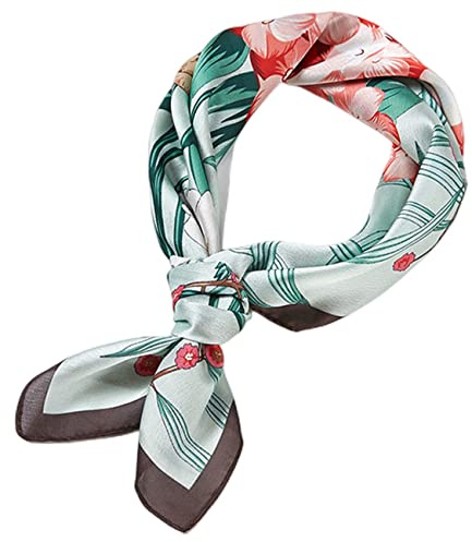 FAIRYGATE Seidenschal Damen Chiffon Elegante Seidentuch Haare Satintuch Halstuch Bandana Tuch Kopftücher Taschentuch Ansatz Scarf DA27