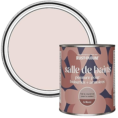 Rust-Oleum Pink Moisture Resistant Bathroom Wood and Cabinet Paint in Gloss Finish - Elbow Beach 750ml