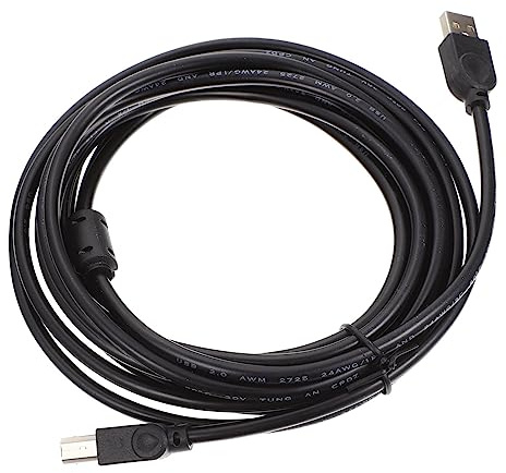 Hemobllo Câble USB pour Imprimante et Fax, Noyau en Cuivre, Noir, Installation sans Pilote, Branchement Direct pour Usage Bureautique et Domestique