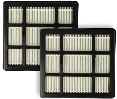 vhbw 2x filtro compatibile con Ariete 2741 XForce, 2791 JetForce aspirapolvere - filtro HEPA nero/bianco