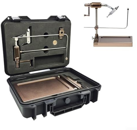 CARMOTTER Outil de pêche rotatif, étau rotatif attacher la mouche, base robuste, outil de fixation à la mouche, kit d'accessoires de pêche à la mouche diverses cravates à la mouche 1178951539